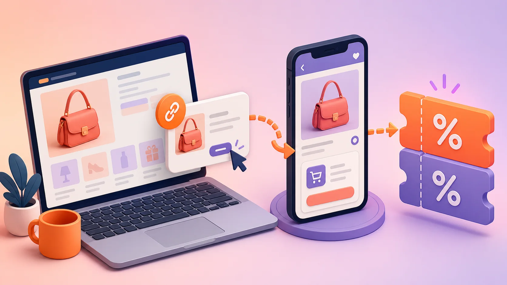 Minh họa mở link sản phẩm Lazada từ sansalesoc.com để nhận ưu đãi trước khi áp voucher